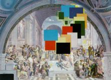 Haga click para ver la imagen ampliada 1979_08_athens is burning! the school of athens and the fire in the borgo (stereoscopic work lef.jpg